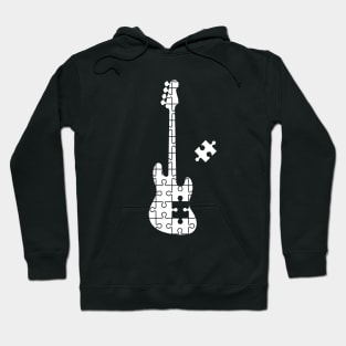 Puzzle Bass Guitar Silhouette Hoodie